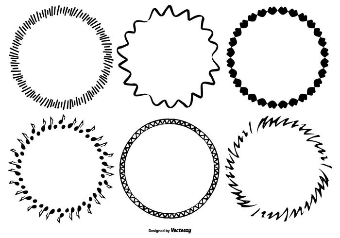 Funky Schetsmatige Frame Collection vector