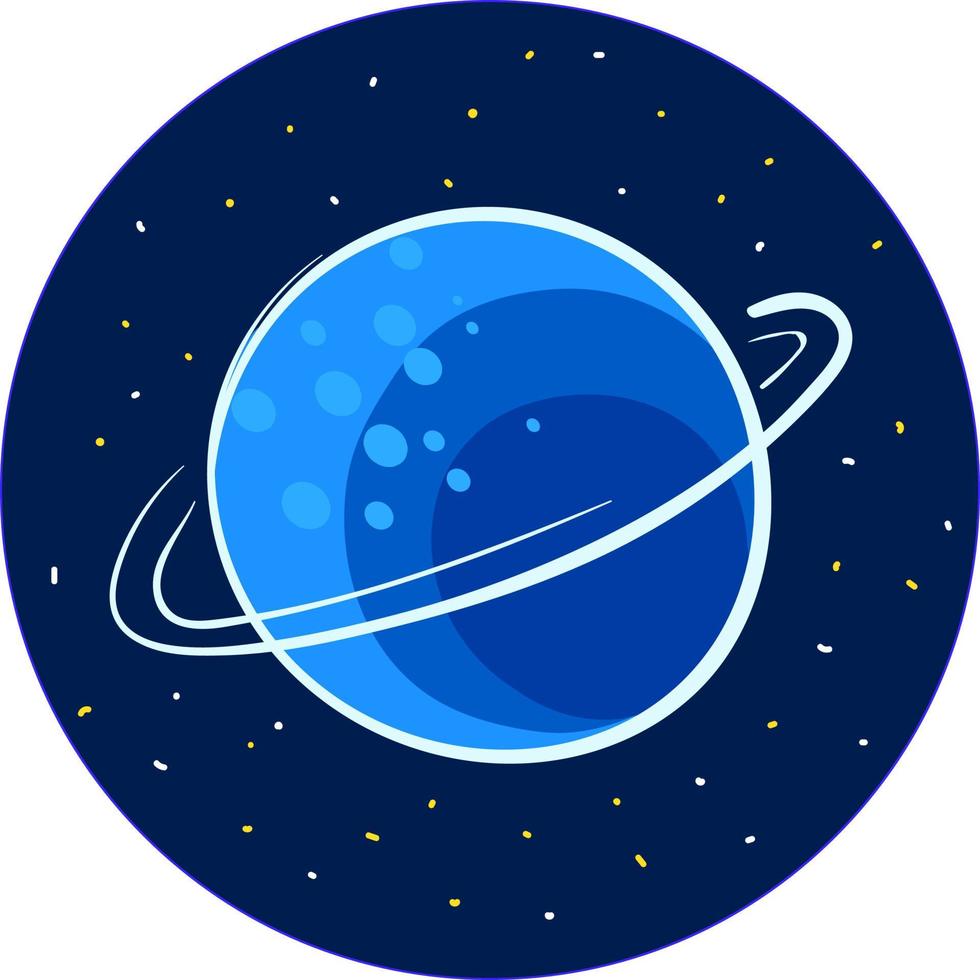 blauw planeet , illustratie, vector Aan wit achtergrond