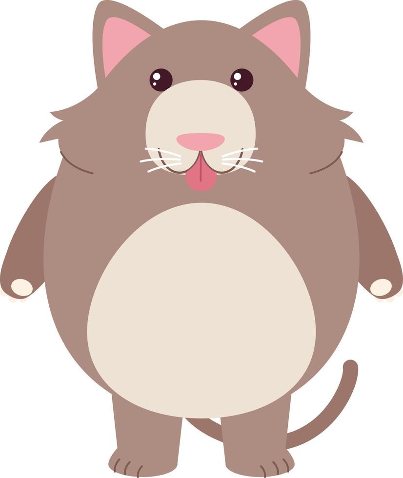 dik Rat, illustratie, vector Aan wit achtergrond.