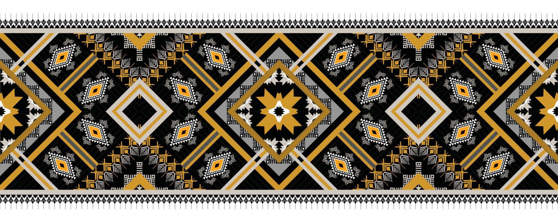 horizontaal etnisch meetkundig patroon. Amerikaans, aztec motief textiel patroon stijl. naadloos patroon ontwerp voor kleding stof, gordijn, achtergrond, tapijt, behang, kleding, inpakken, tegel. Amerikaans vector. vector