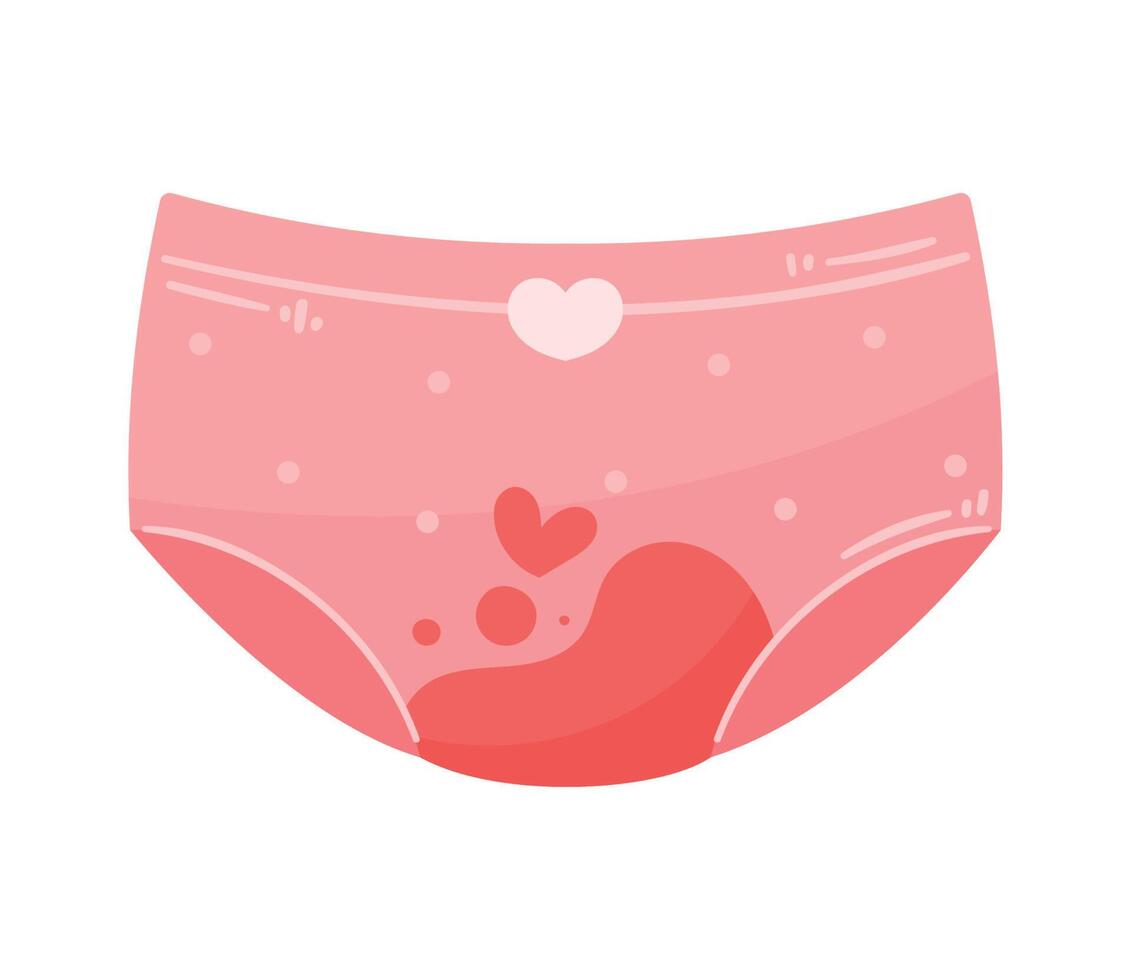 panty met vrouw menstruatie vector