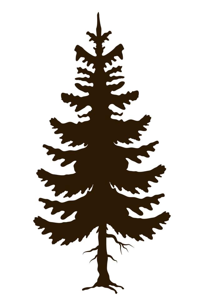 boom fabriek coniferus silhouet vector