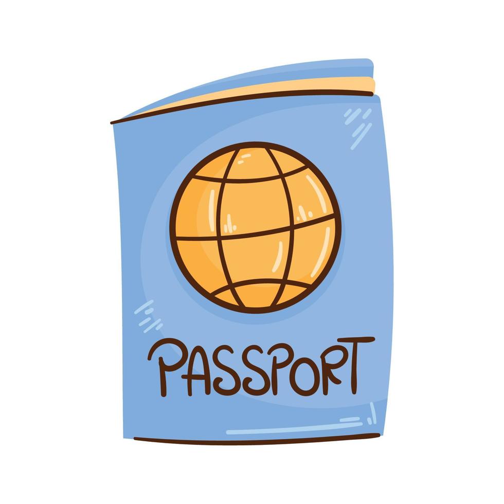 paspoort document reizen vector