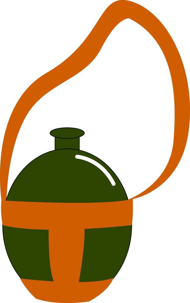 soldaat groen fles, illustratie, vector Aan wit achtergrond.