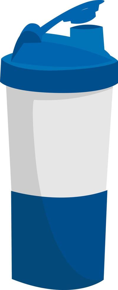 blauw shaker, illustratie, vector Aan wit achtergrond.