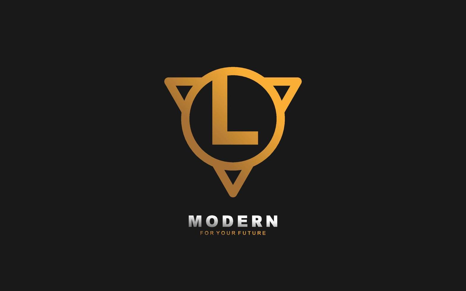 l brief logo abstract voor identiteit bedrijf. alfabet sjabloon vector illustratie voor uw merk.