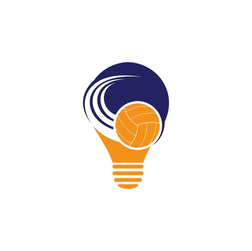 volleybal lamp vorm concept logo. volleybal bal logo ontwerp. vector