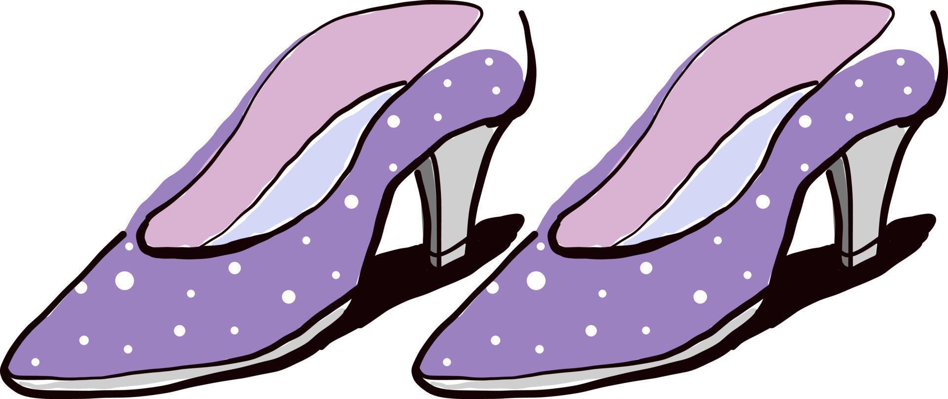 Purper vrouw schoenen , illustratie, vector Aan wit achtergrond