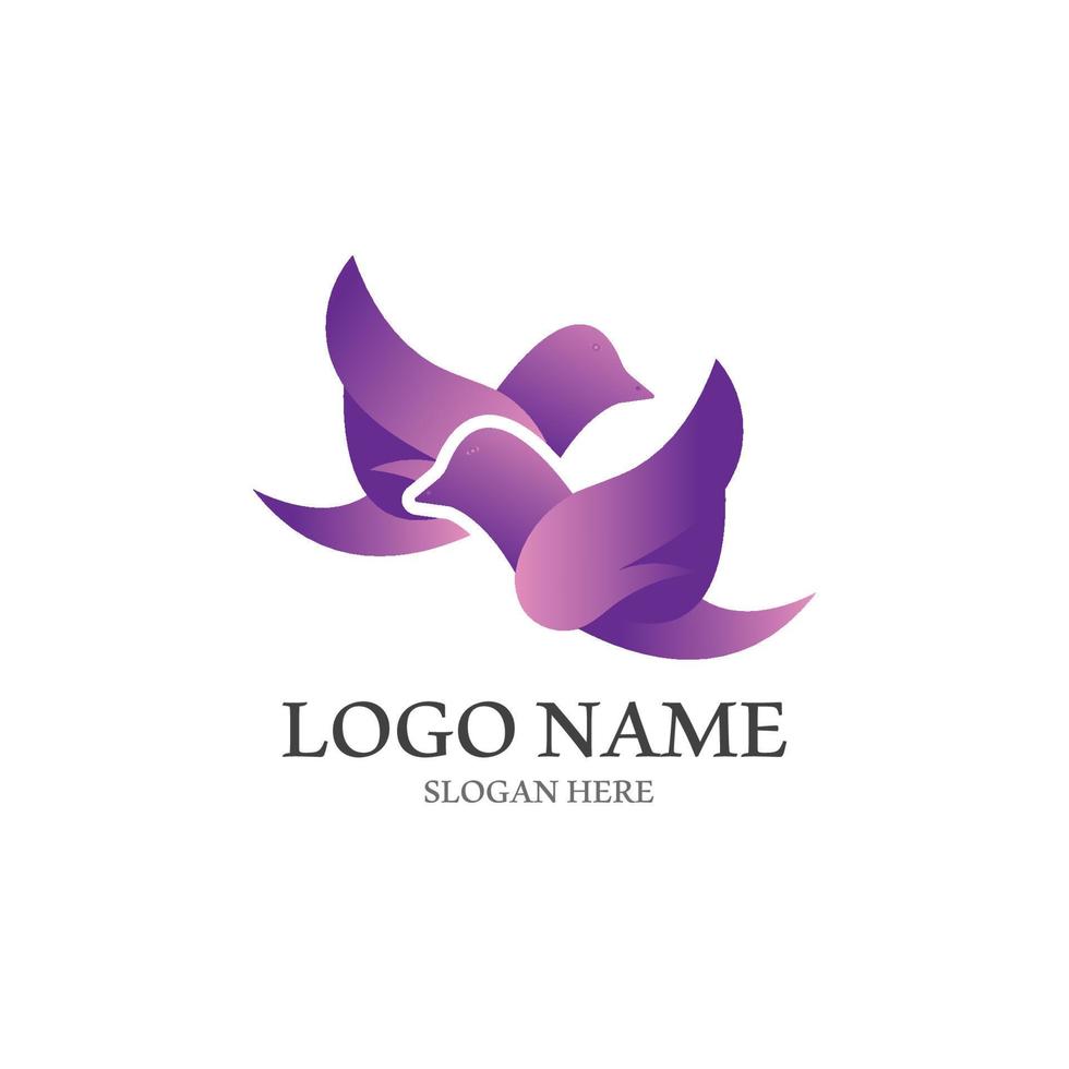 duif vogel logo vector ontwerp