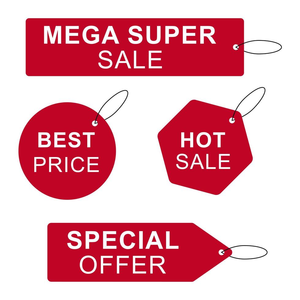 korting etiketten en tags het beste prijs heet uitverkoop speciaal aanbod mega super uitverkoop badges verzameling set. vector illustratie. eps 10.