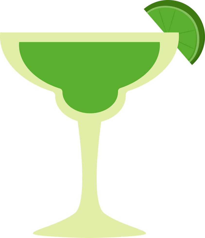 groen mohito, illustratie, vector Aan wit achtergrond.