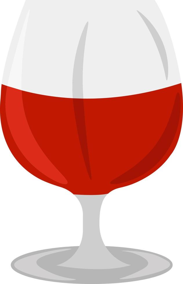 glas van wijn, illustratie, vector Aan wit achtergrond.