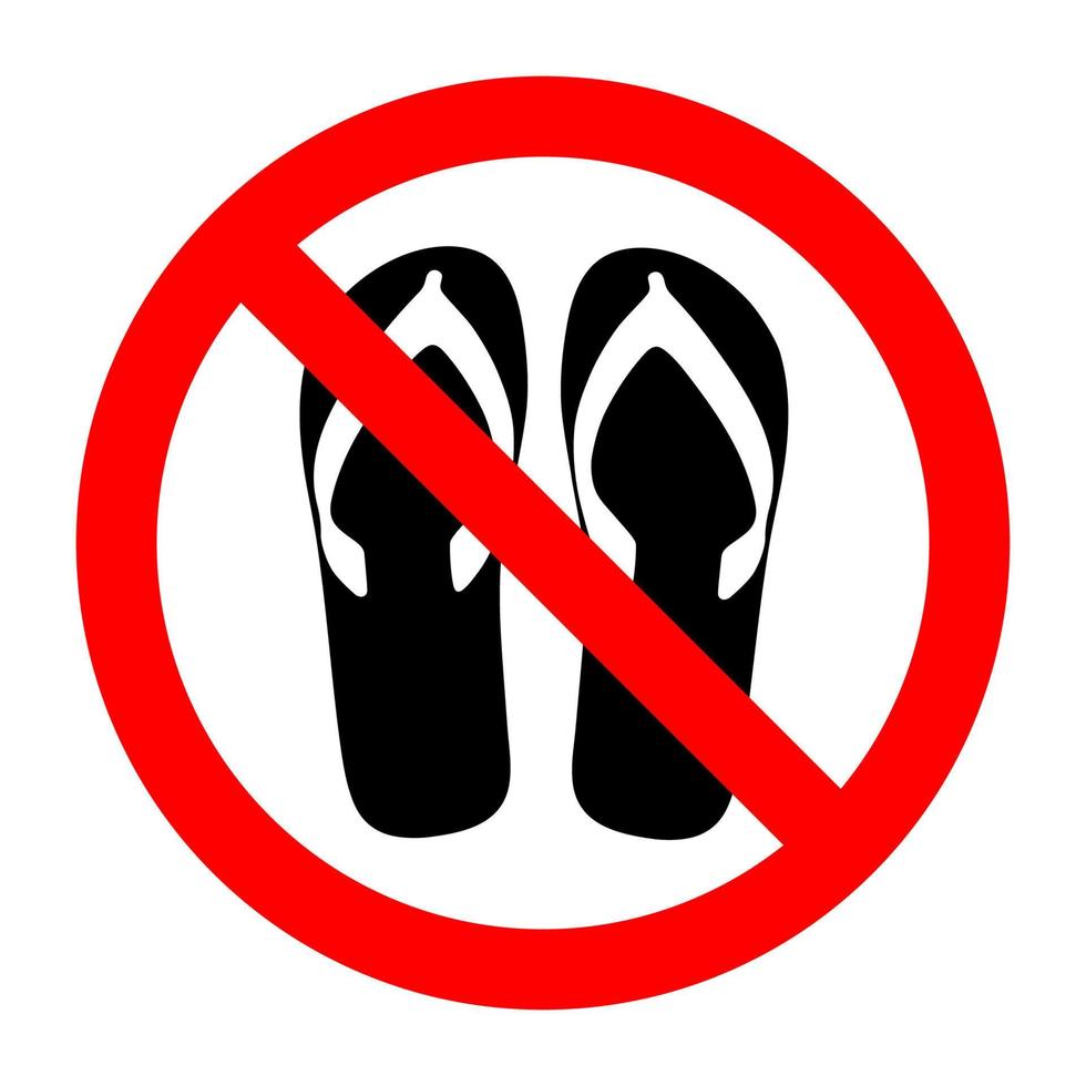 Nee schoenen toegestaan teken illustratie vector
