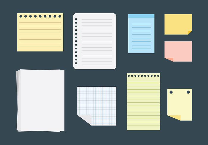 Gratis Block Notes Icons Vector