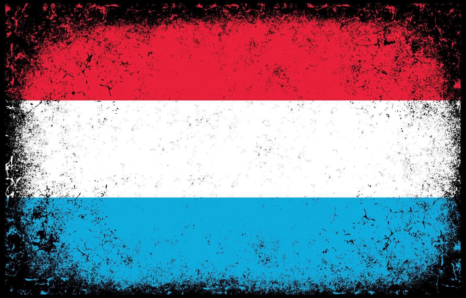 oud vuil grunge wijnoogst Luxemburg nationaal vlag illustratie vector