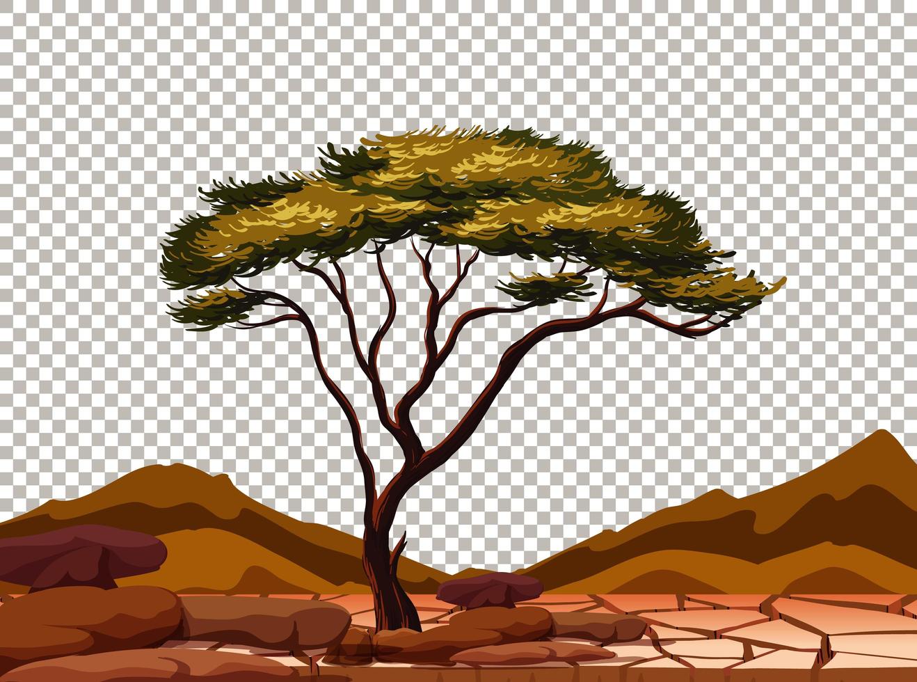 natuur buiten landschap transparante achtergrond vector