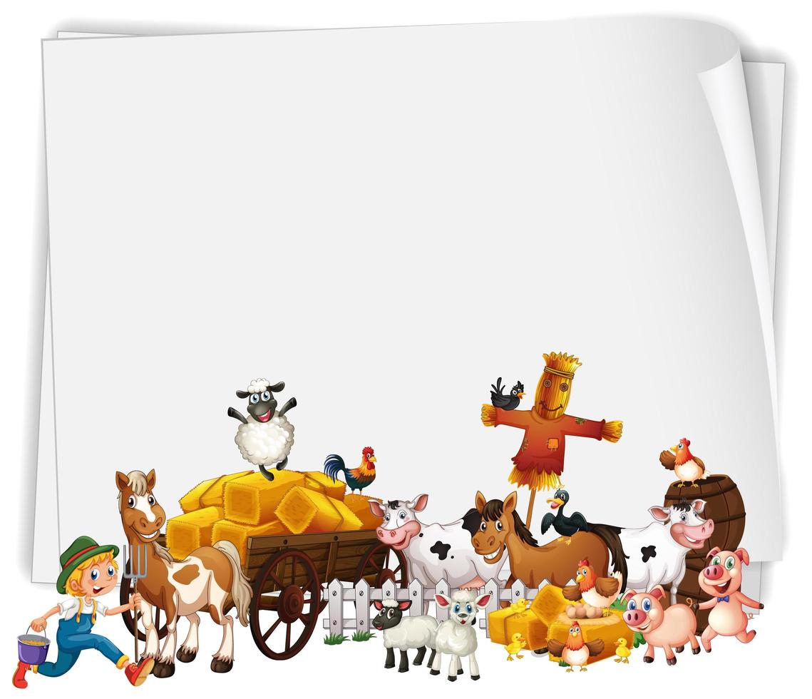 gelukkige boerderij dieren banner vector