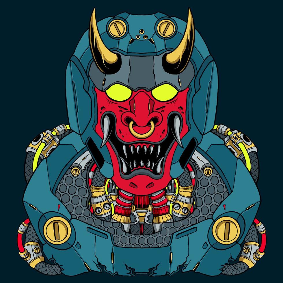 mecha Japans masker vector