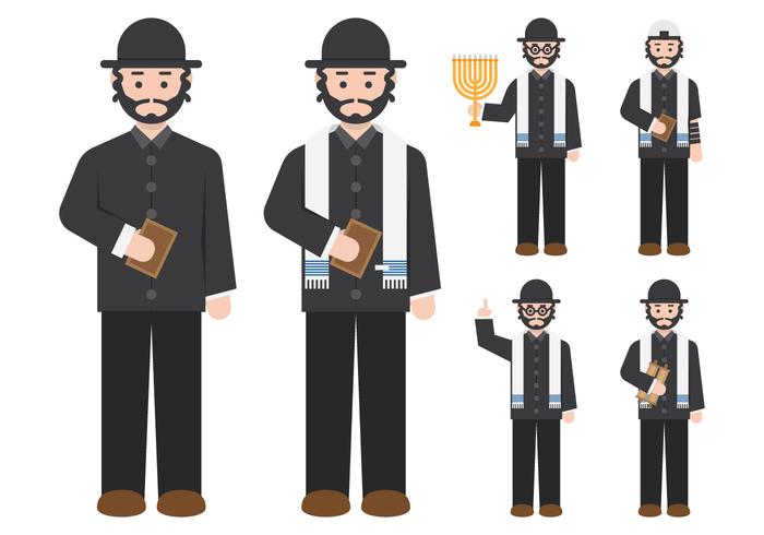 Rabbi Figuur Karakter vector