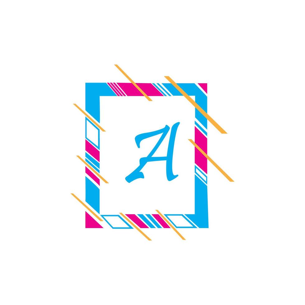 brief een logo sjabloon vector icoon ontwerp