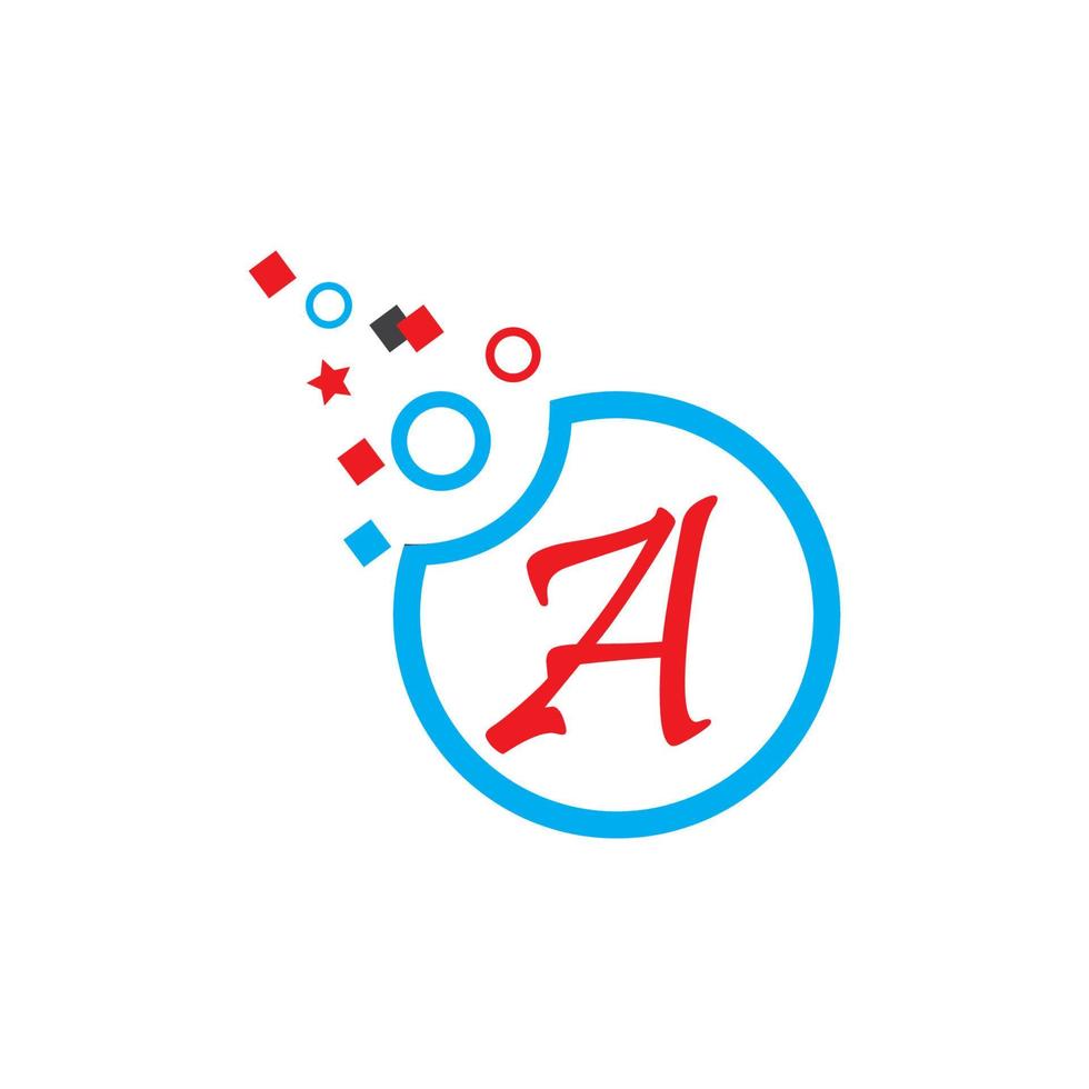 brief een logo sjabloon vector icoon ontwerp
