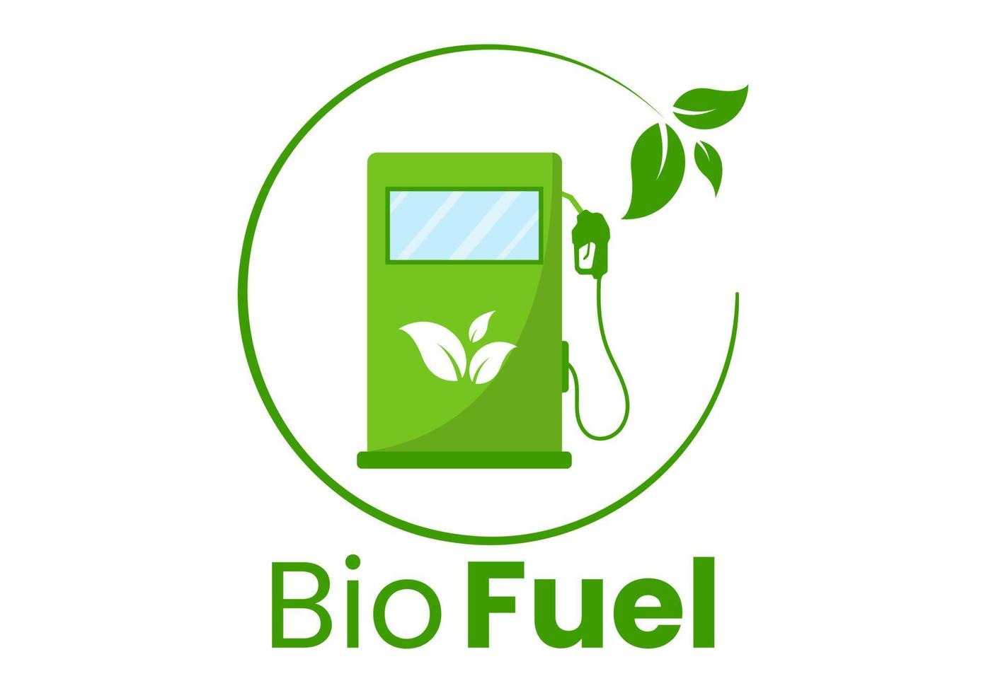 biobrandstof leven fiets van natuurlijk materialen en planten met groen vaten of biogas productie energie in vlak tekenfilm hand- getrokken Sjablonen illustratie vector