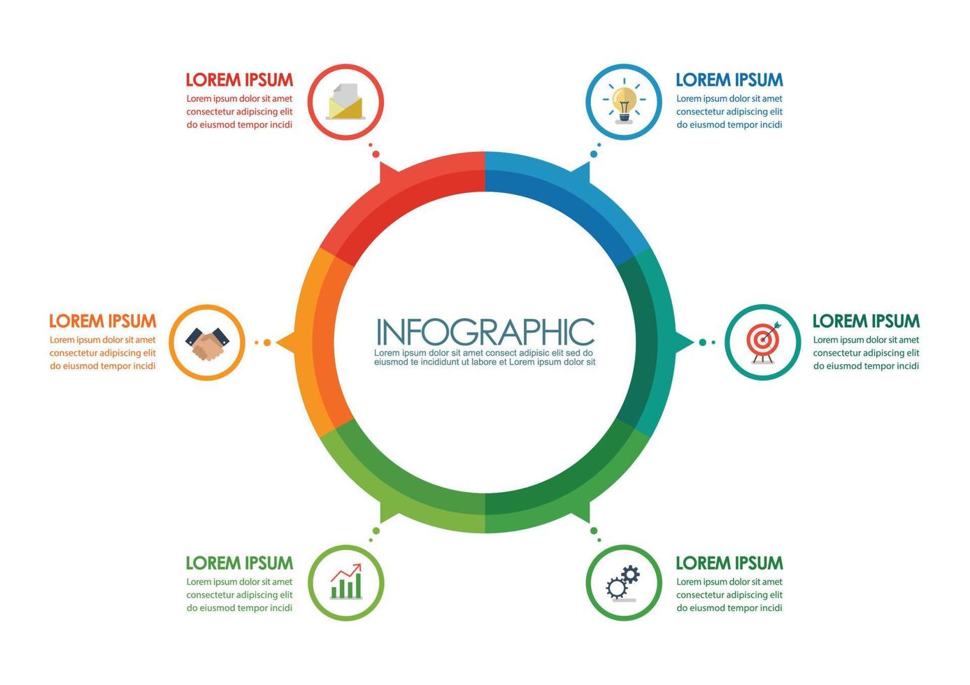 cirkel infographic ontwerp vector