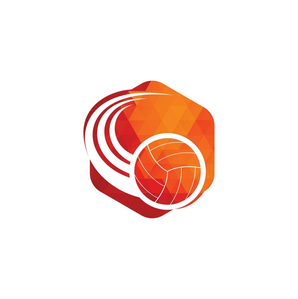 volleybal logo. volleybal bal logo ontwerp. volleybal speler logo vector