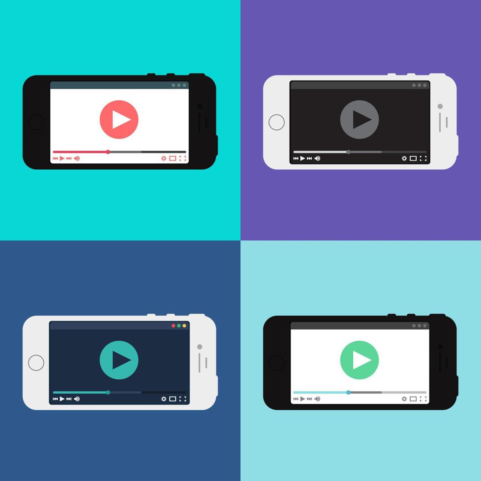 websjabloon van smartphone-videoformulier vector