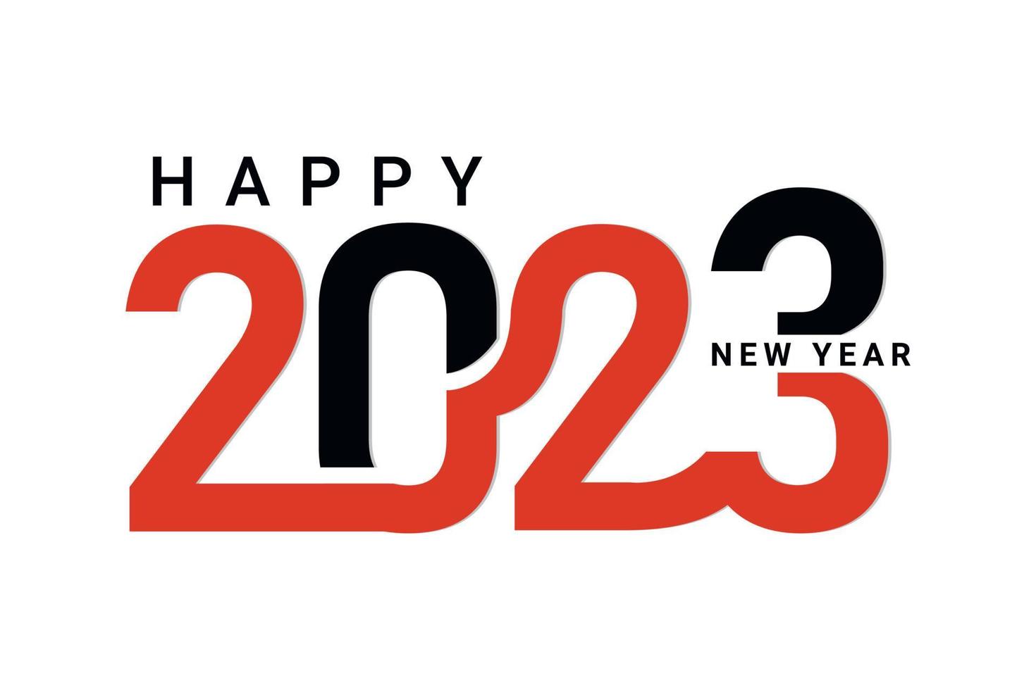 gelukkig nieuw jaar 2023 typografie aantal vector achtergrond ontwerp.