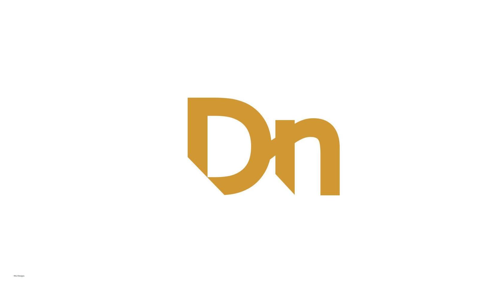alfabet letters initialen monogram logo dn, nd, d en n vector