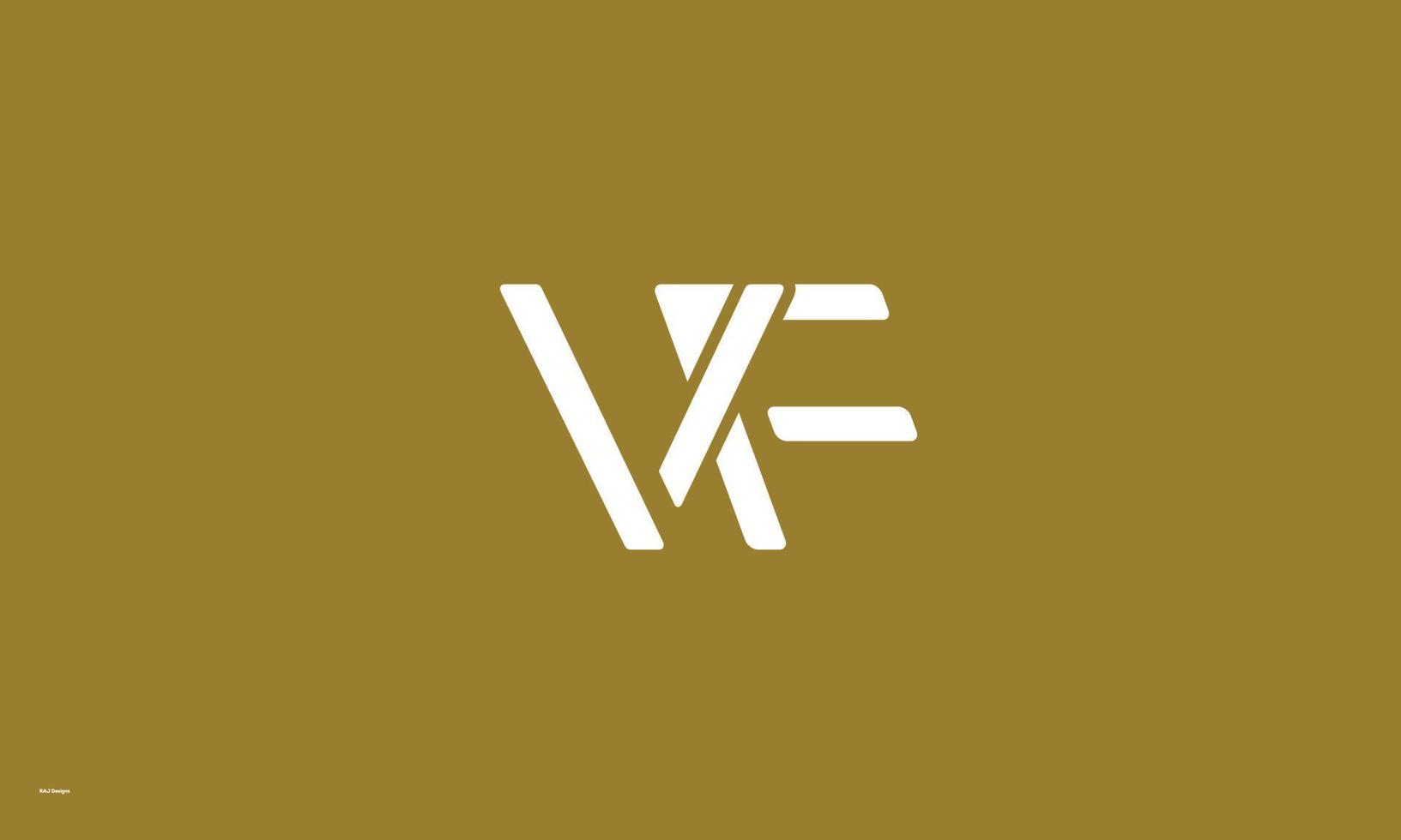 alfabet letters initialen monogram logo vf, fv, v en f vector
