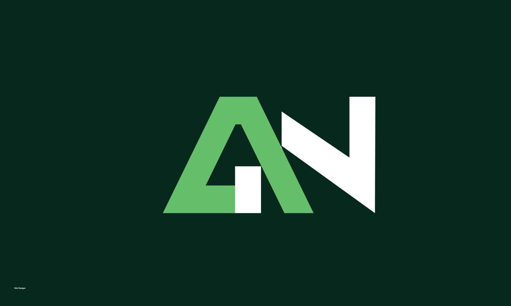 alfabet letters initialen monogram logo een, na, een en n vector