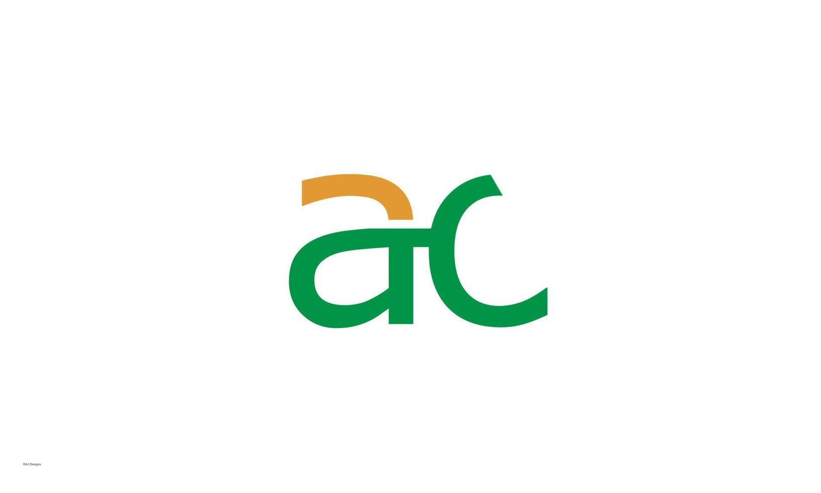 alfabet letters initialen monogram logo ac, ca, a en c vector