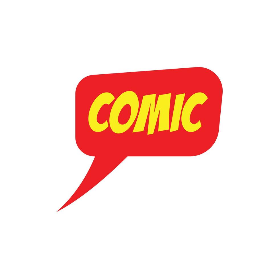 rood en geel comics tekenfilm abstract vector logo kunst logo of icoon met toespraak bubbel geïsoleerd Aan wit achtergrond