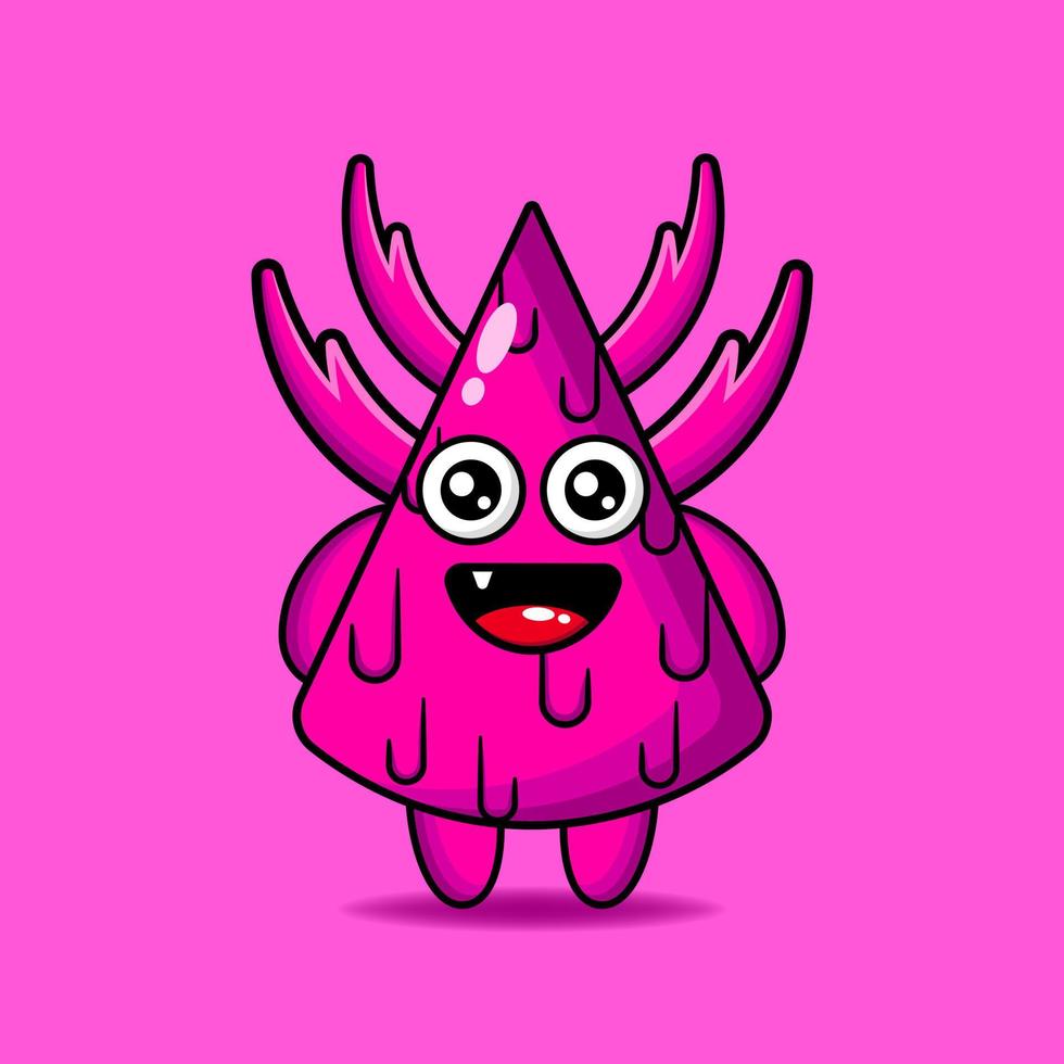 schattig kawaii monster illustratie ontwerp mascotte vector