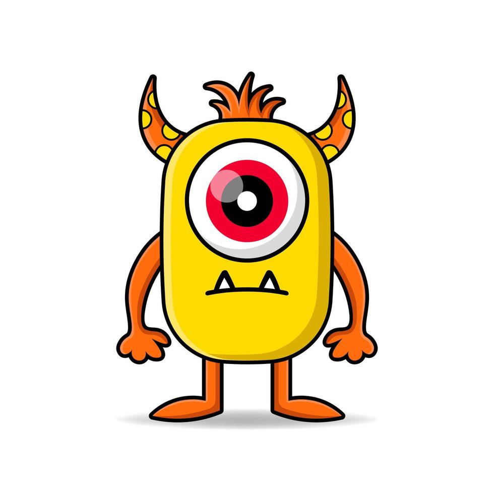 schattige vector cartoon monsters. ontwerp voor print, decoratie, t-shirt, illustratie of sticker mascotte kawaii