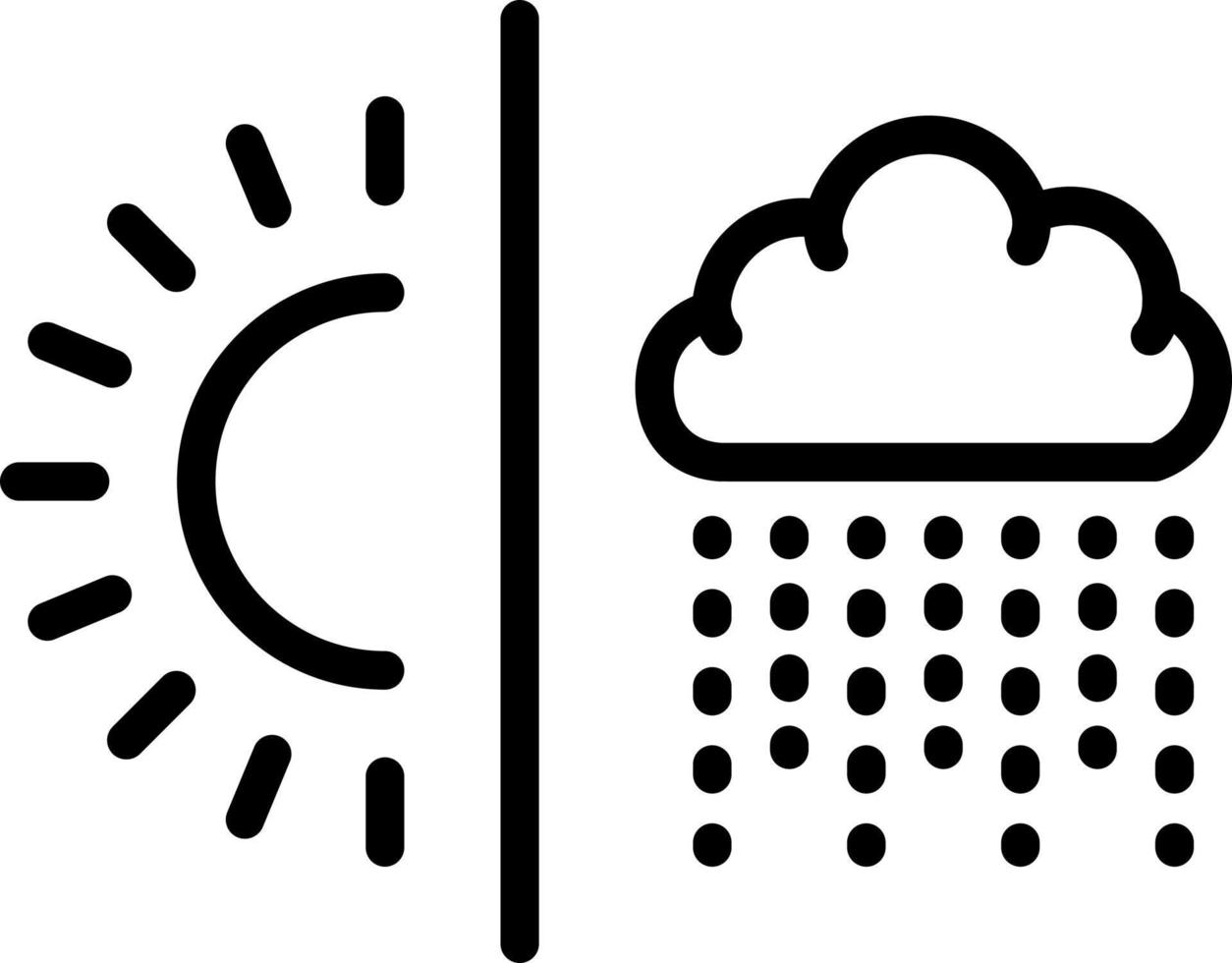 lijn pictogram voor weer vector