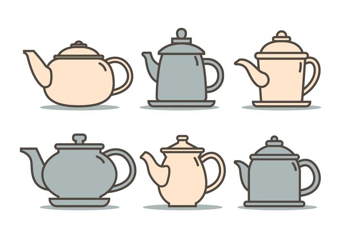 Leuke theepot illustratie vector