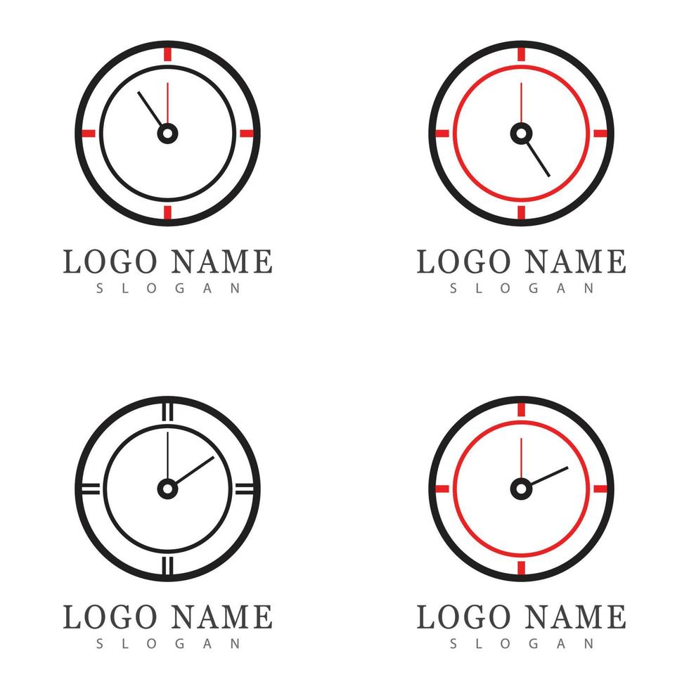 tijd icoon logo vector in vlak ontwerp