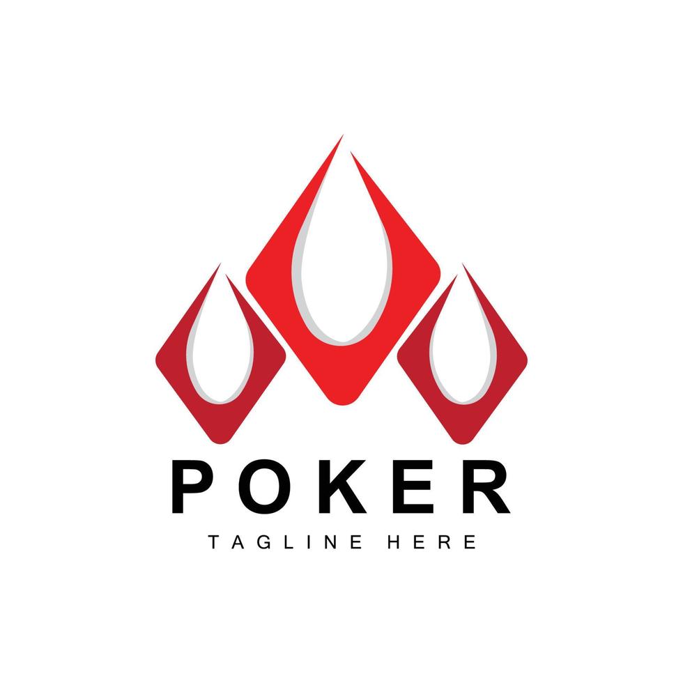 poker casino kaart logo, diamant kaart icoon, harten, schoppen, ace. het gokken spel poker club ontwerp vector