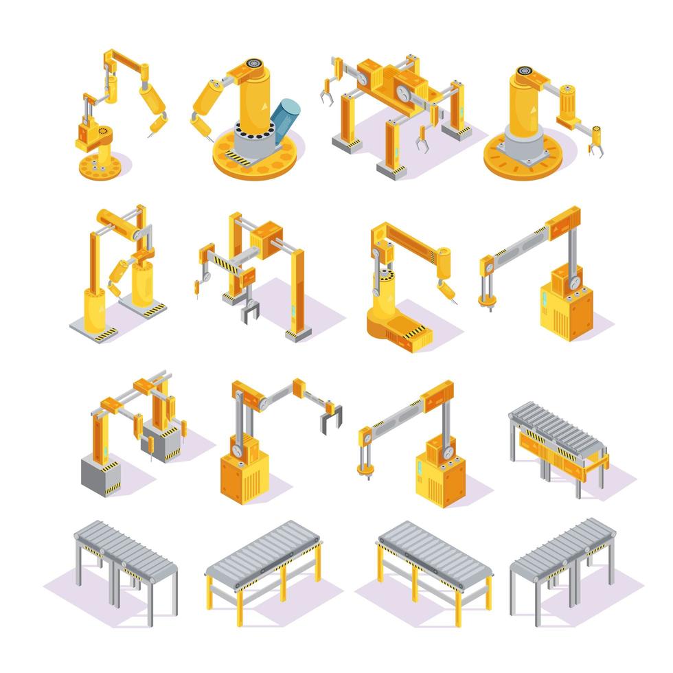 transportsysteem isometrische set vector