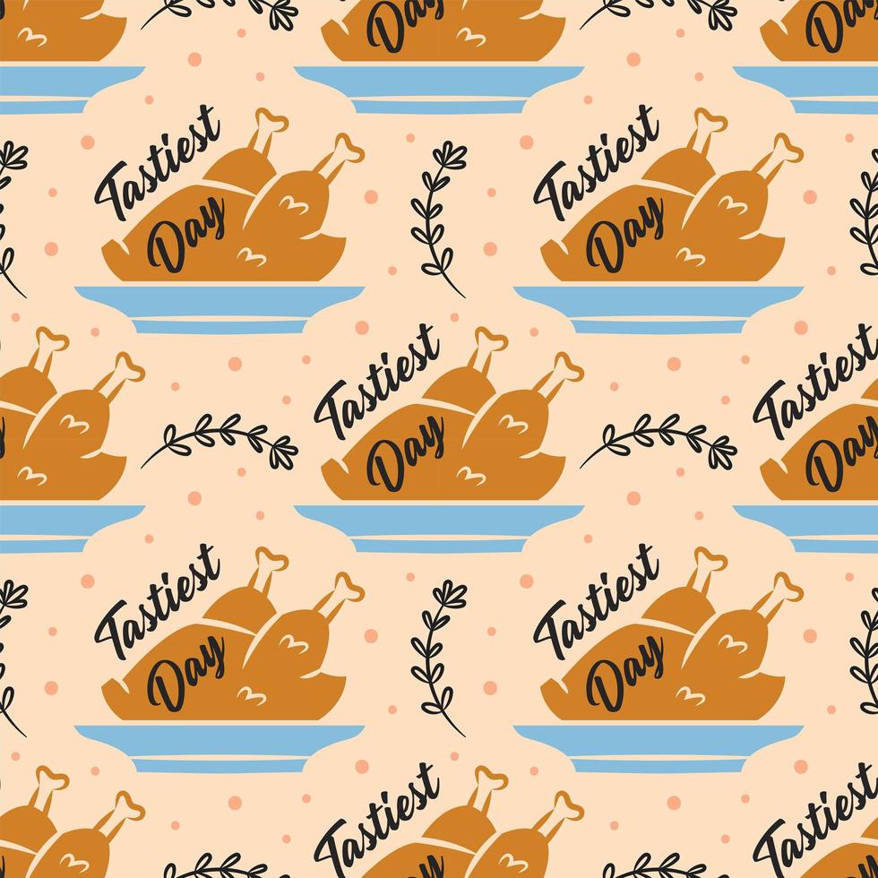 happy thanksgiving kalkoen naadloze patroon vector