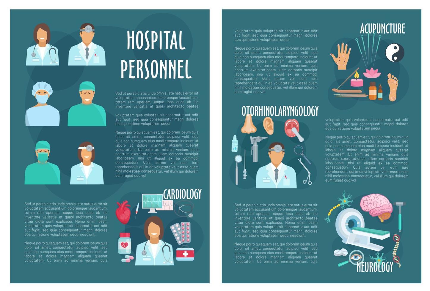 medisch of ziekenhuis gezondheidszorg vector brochure