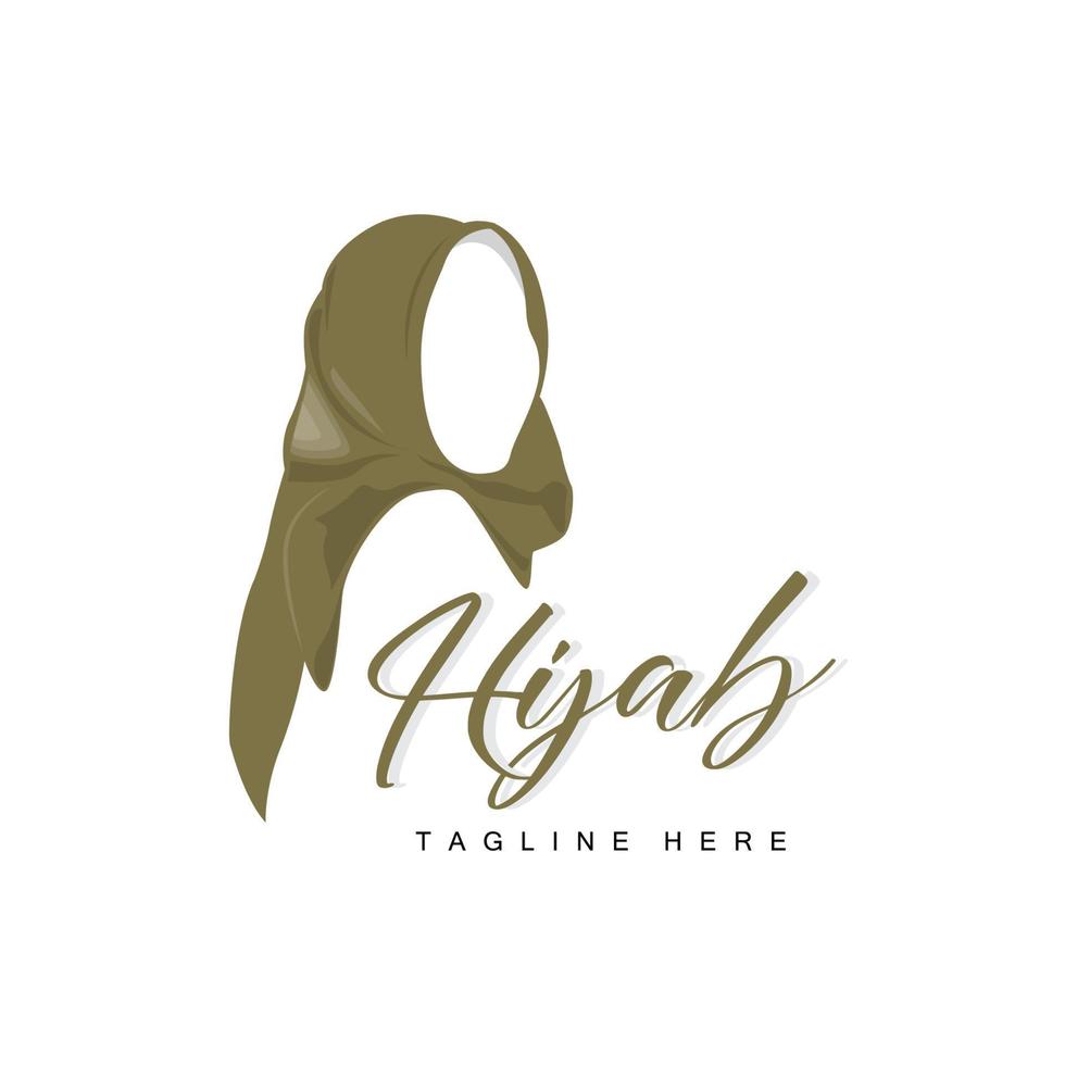 hijab logo, mode Product vector merk, moslim Dames hijab winkel ontwerp