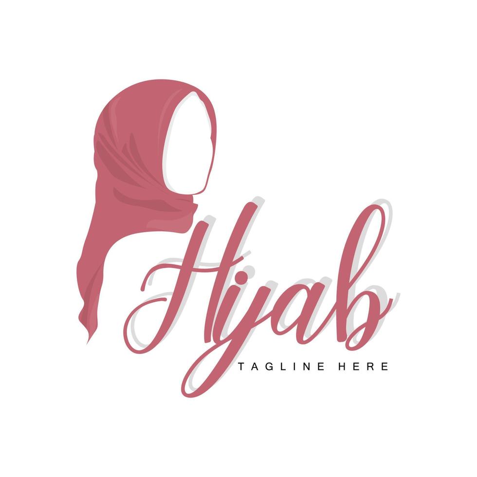 hijab logo, mode Product vector merk, moslim Dames hijab winkel ontwerp