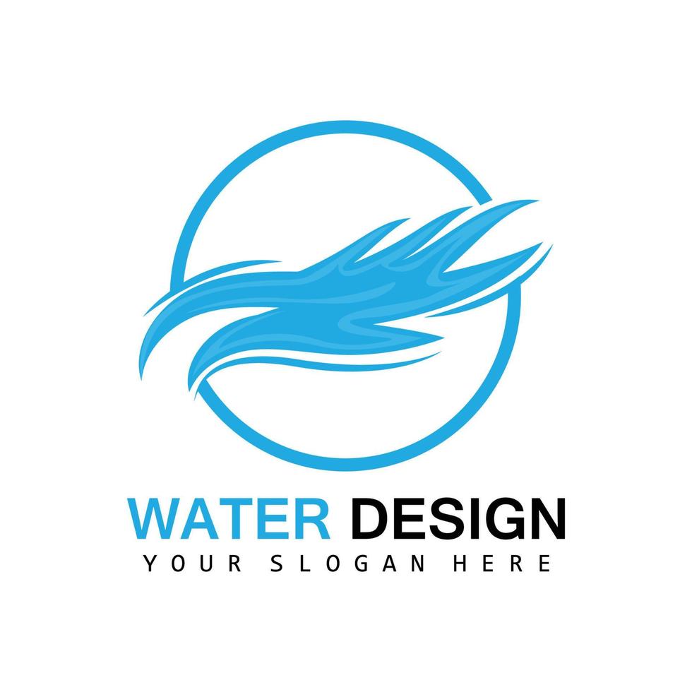 water Golf logo, aarde element vector, water Vleugels logo ontwerp stijl, merk icoon, sticker vector