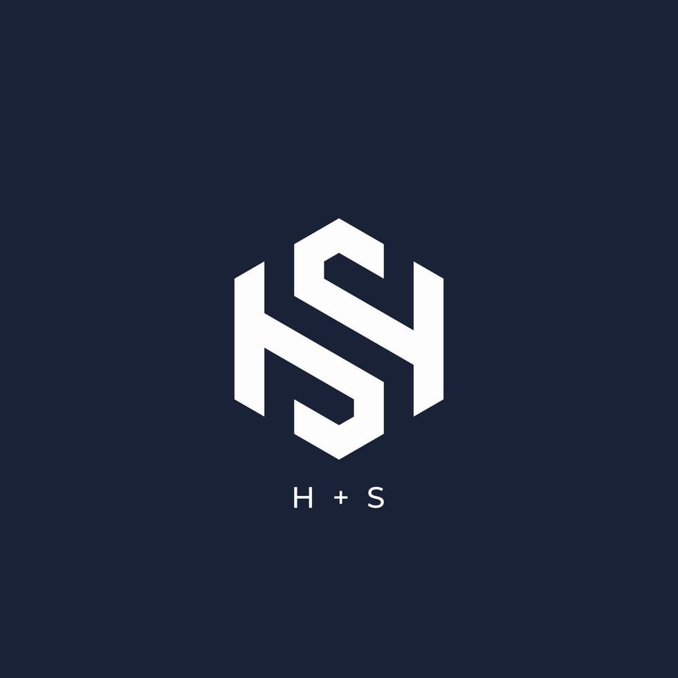 eerste brief hs logo monogram vector