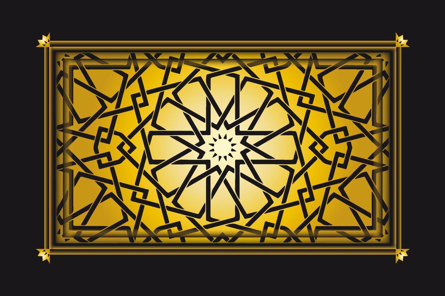 arabesk gouden patroon achtergrond verzameling, goud luxe achtergrond Islamitisch ornament vector beeld