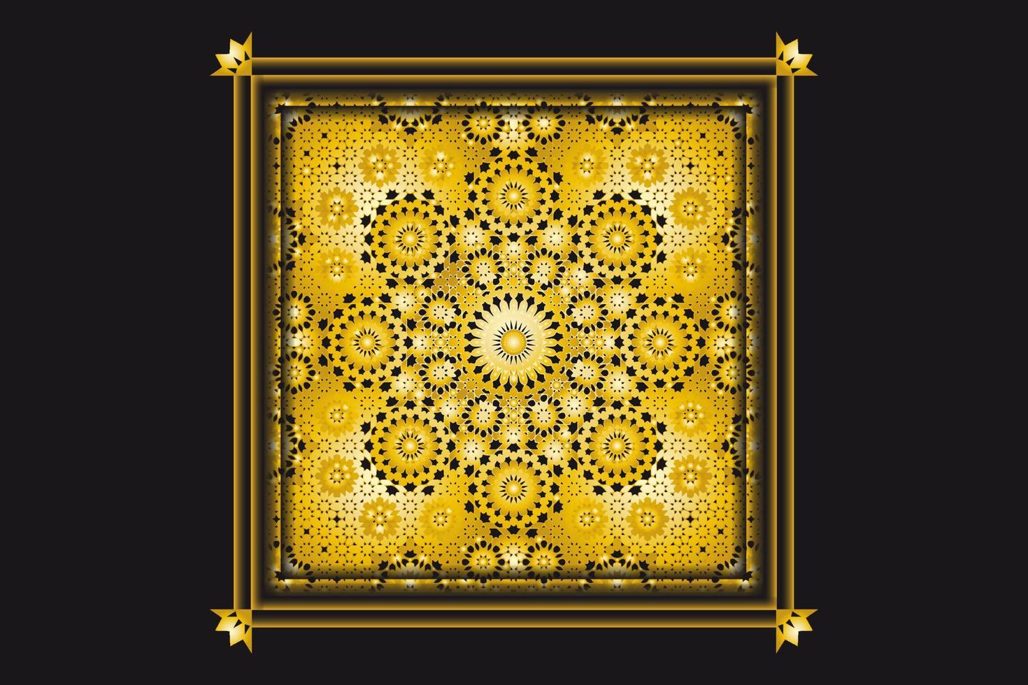 arabesk gouden patroon achtergrond verzameling, goud luxe achtergrond Islamitisch ornament vector beeld